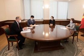 Maia Sandu s-a întâlnit cu Ambasadorul Japoniei în Republica Moldova, Yoshihiro Katayama